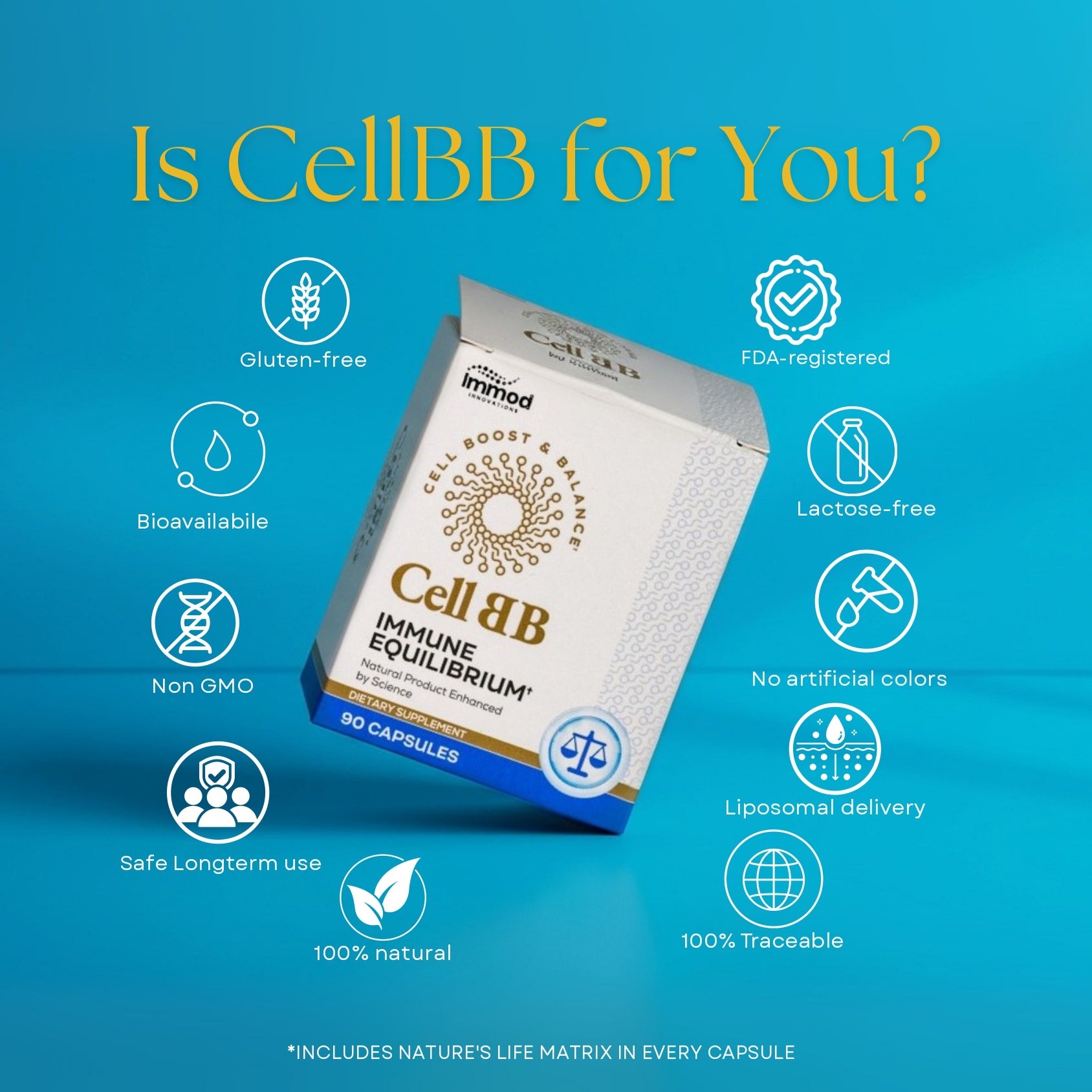 CellBB Immune Equilibrium - Bio-active Phospholipids (90 capsules)